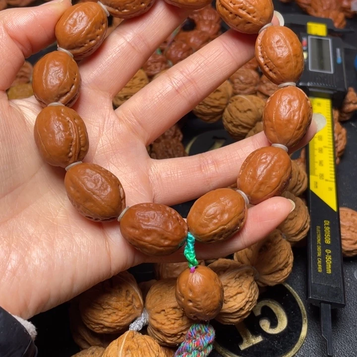 手串文玩核桃浅纹红皮大枣手串
