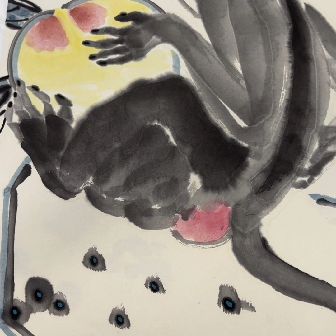 国画在**情绘画作品 婉。