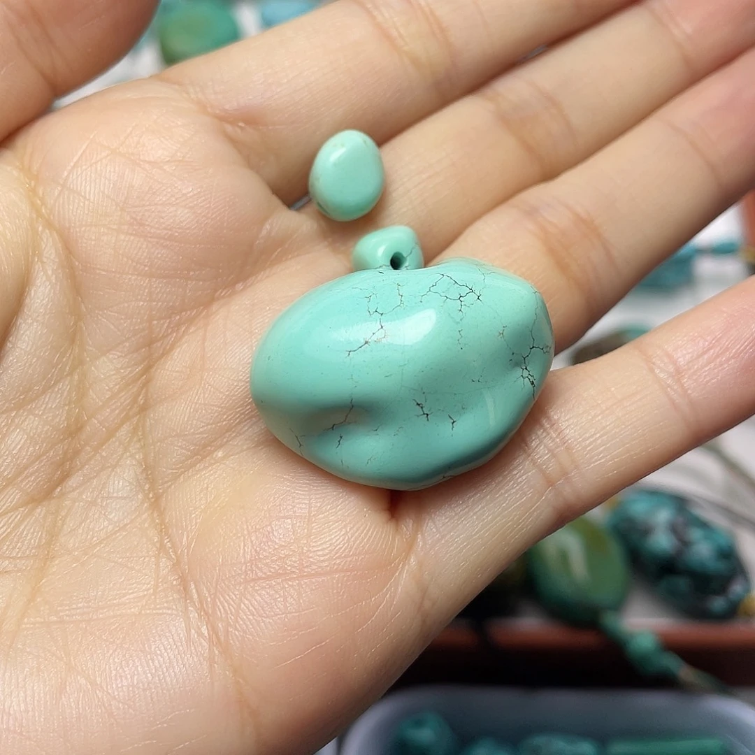 才***佳绿松石未镶嵌手链