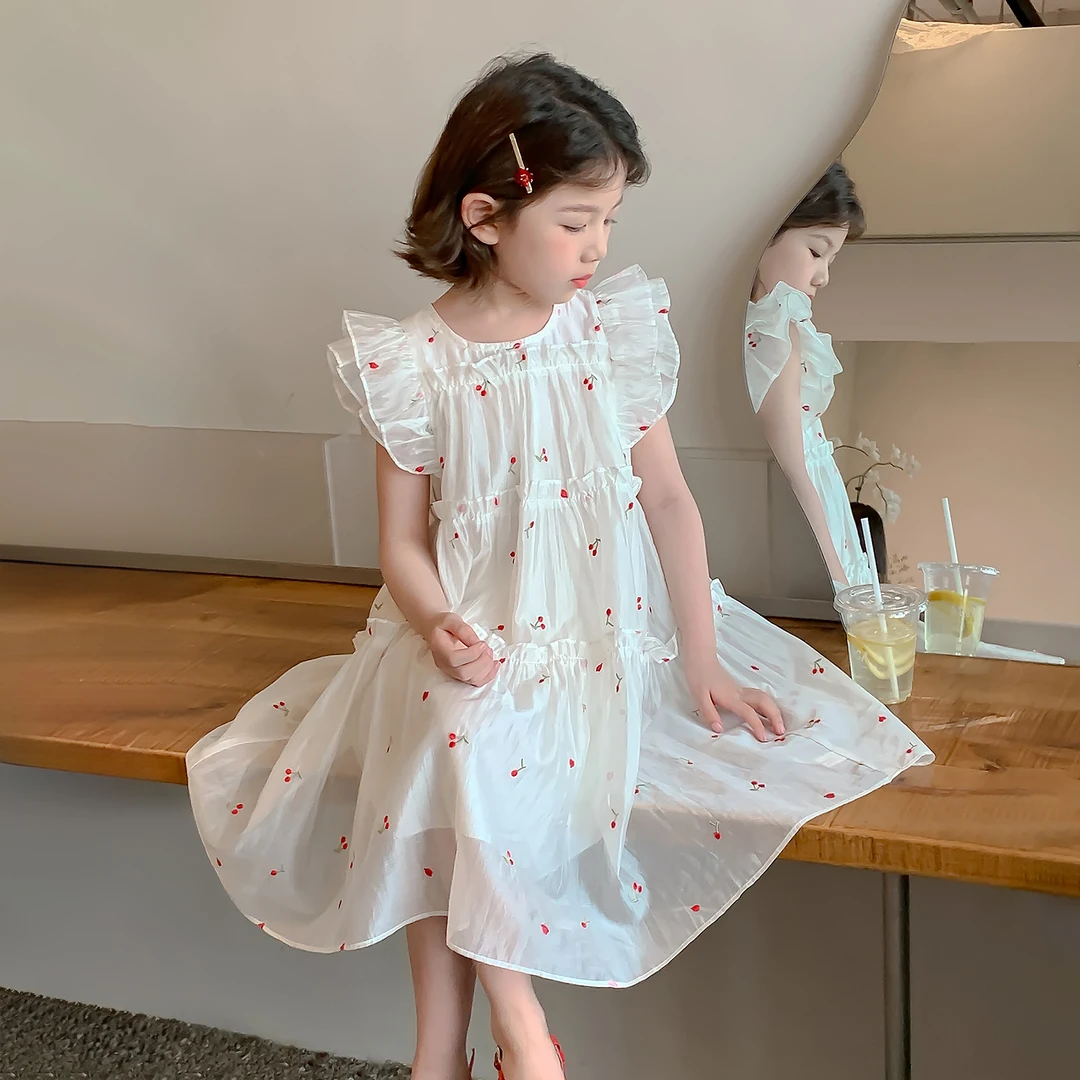 女童连衣裙夏装2025新款洋气无袖款甜美中大童女宝连衣裙Q13575