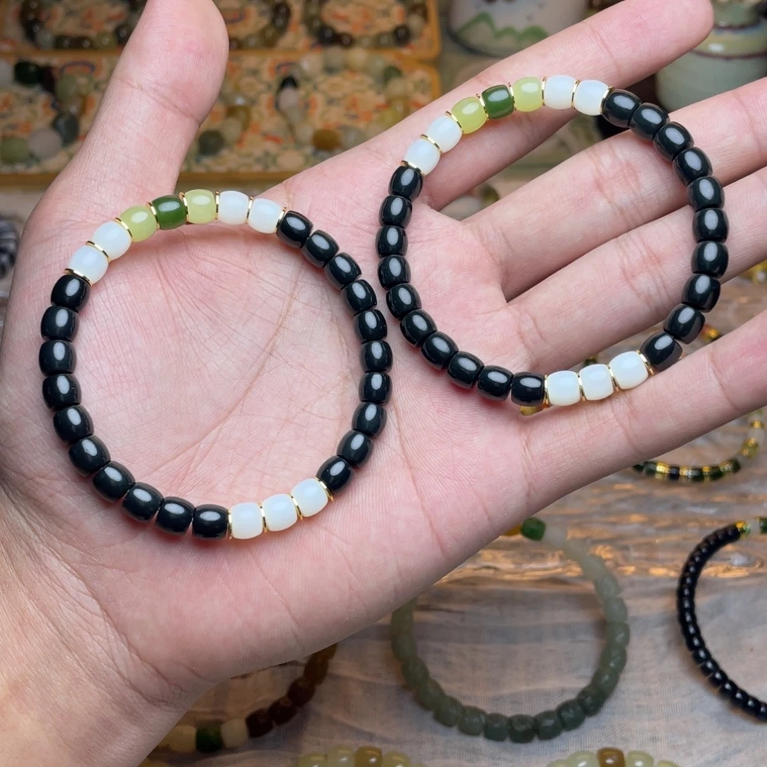 和田玉未镶嵌手链