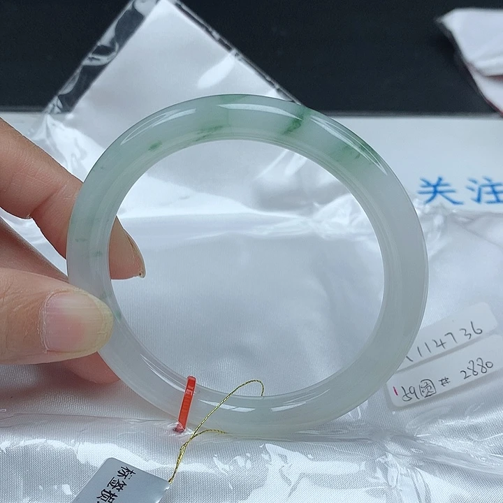翡翠未镶嵌手镯59圈4736
