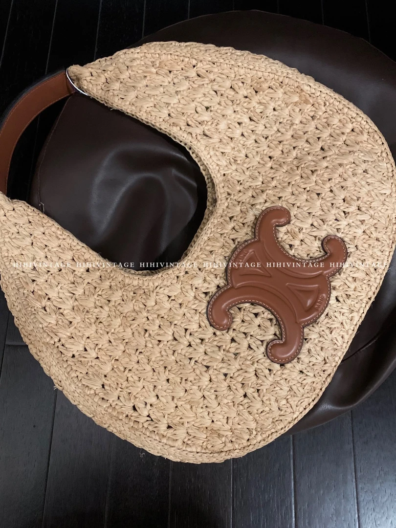 全新未使用 Celine/思琳 HIHI精选/Celine 手提草编织腋下包二店