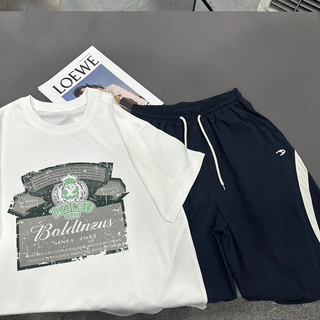 2025夏季末【白南瓜国王+藏青伞兵裤】两件装