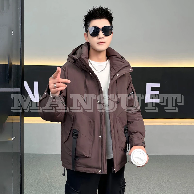 8812 冬季滑雪保暖锁温男士潮流帅气百搭时尚休闲短款棉外套