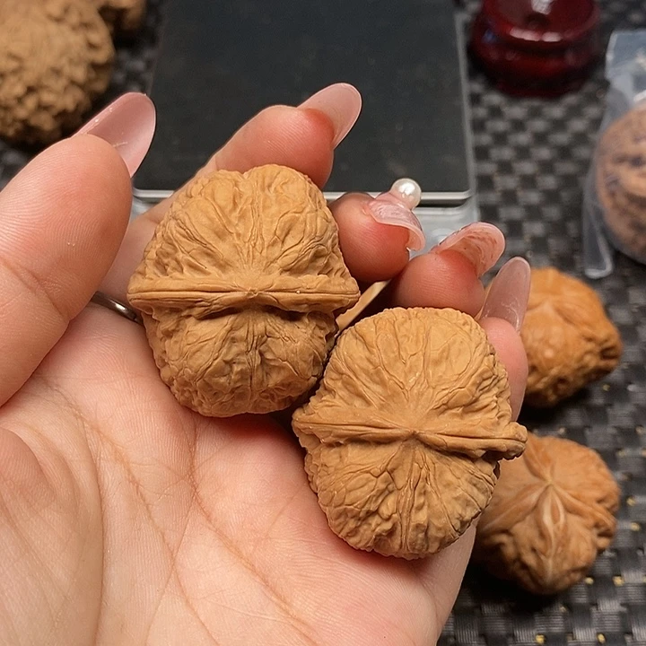 吊坠文玩核桃红方印40