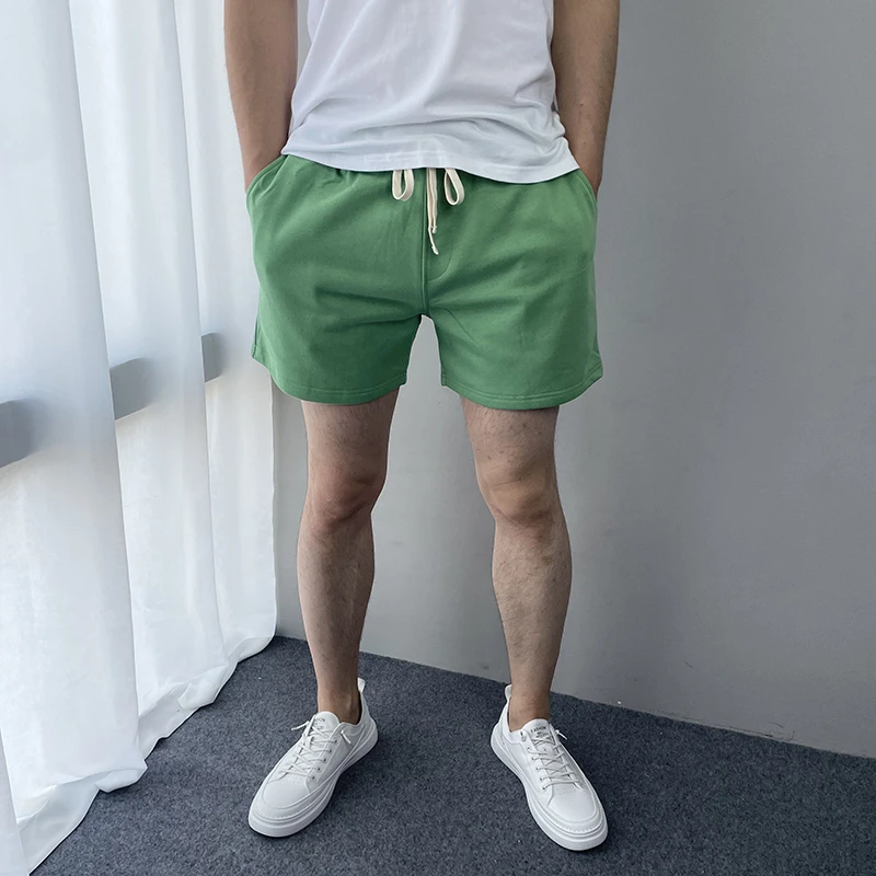 针织弹力棉运动短裤男士透气舒服三分裤系带3分裤运动裤健身裤衩