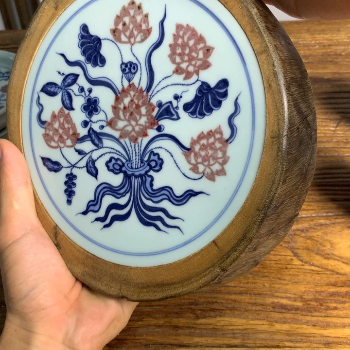 景德镇陶瓷青花盖置