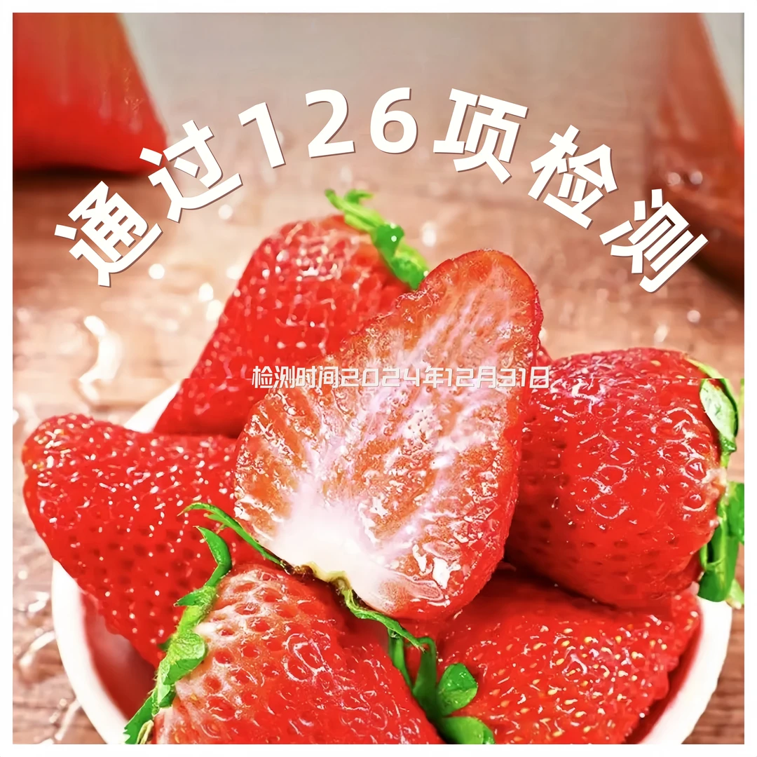 【吉百亩】金奖品种金刚二号无农残草莓2.5斤中果礼盒装