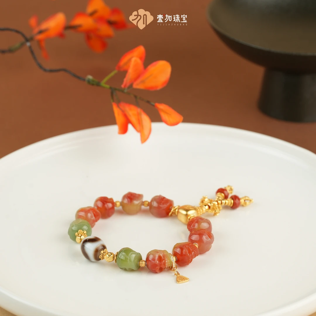 壹加小青|西瓜色手串系列多样性发一