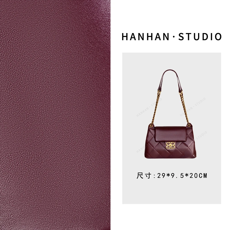 【韩韩甄选】GQ-9037-酒红 轻奢时尚气质百搭单肩腋下女包