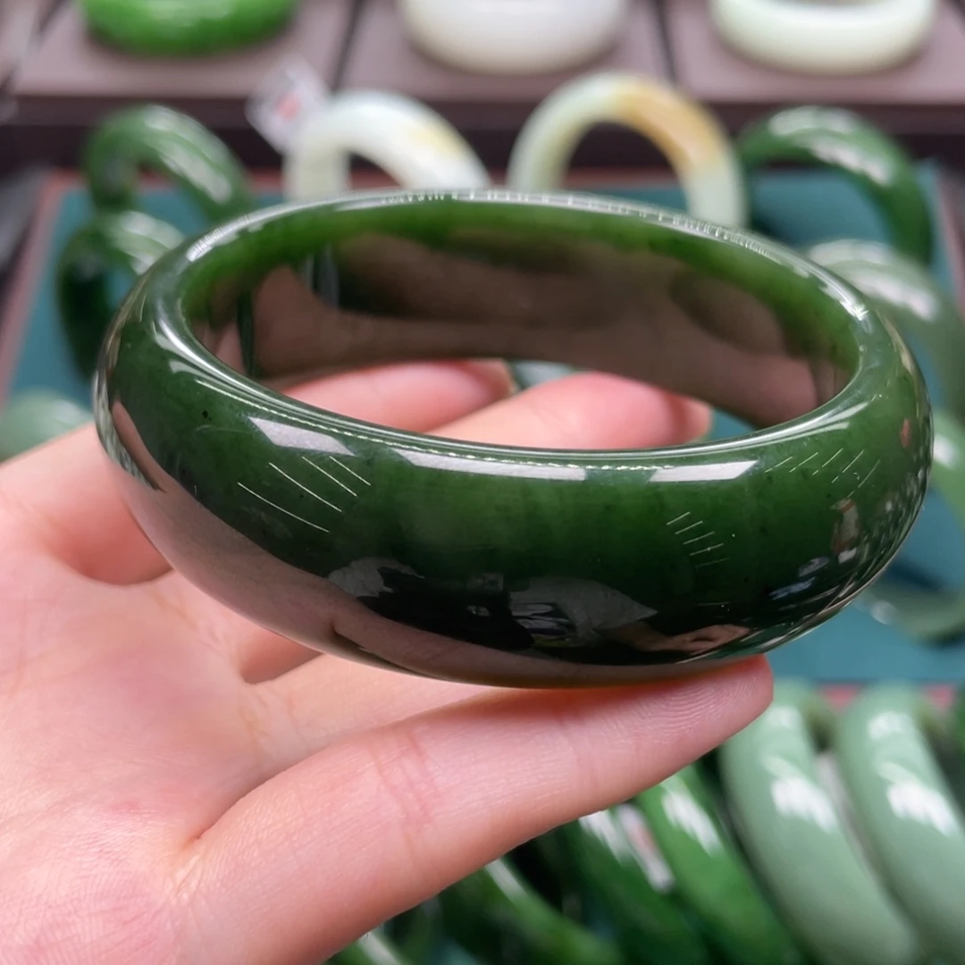 和田玉（碧玉）未镶嵌手镯62