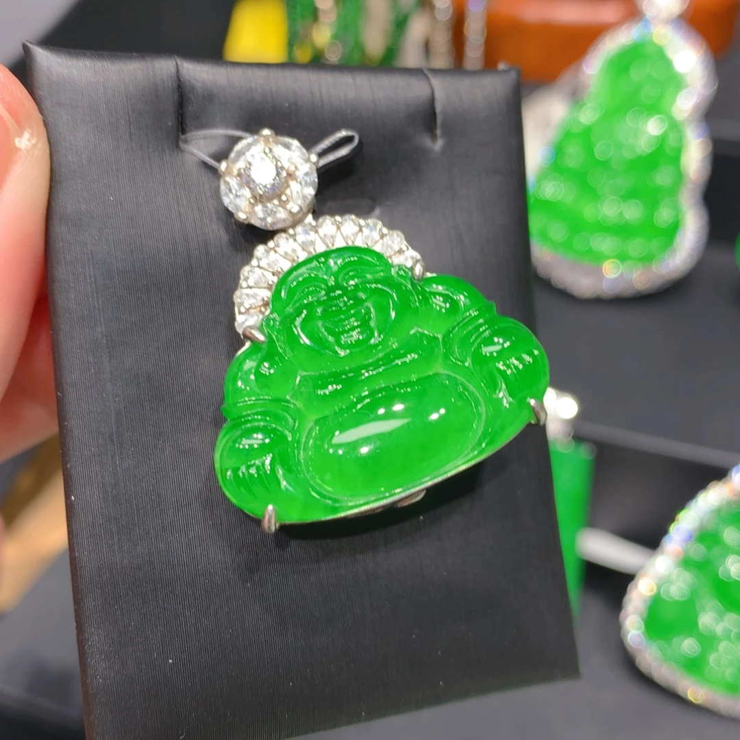 翡翠银S925镶嵌颈饰