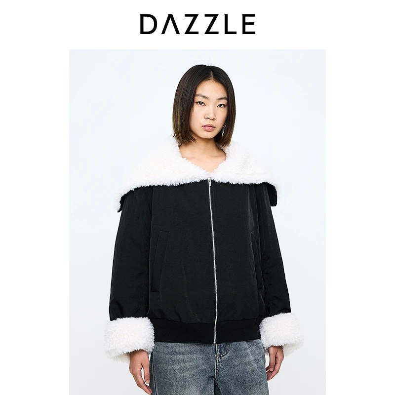 DAZZLE地素 棉衣/棉服冬季女士休闲保暖翻领棉服2I4H260