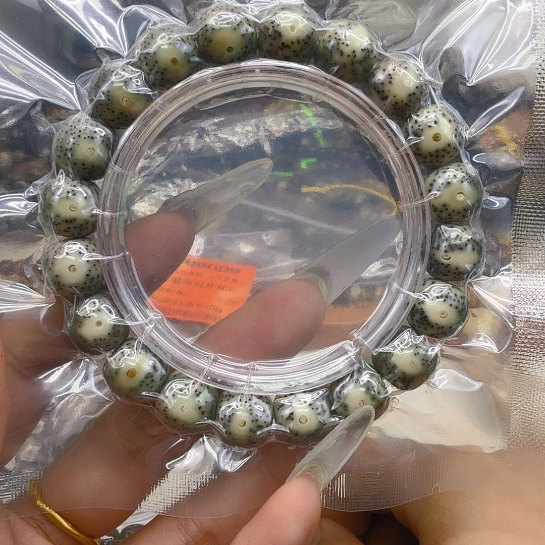 手串星月菩提91殿堂卡姿兰绿包白星月菩提12桶单圈