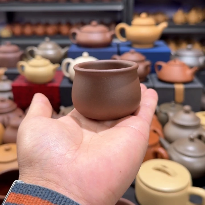 茶壶紫砂紫泥客杯50cc