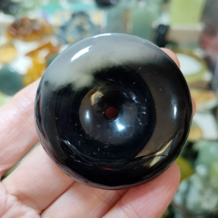 岫玉未镶嵌微瑕平安扣