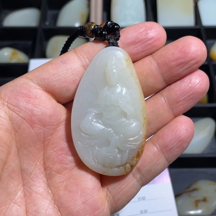 和田玉未镶嵌吊坠(不含链)煊****9