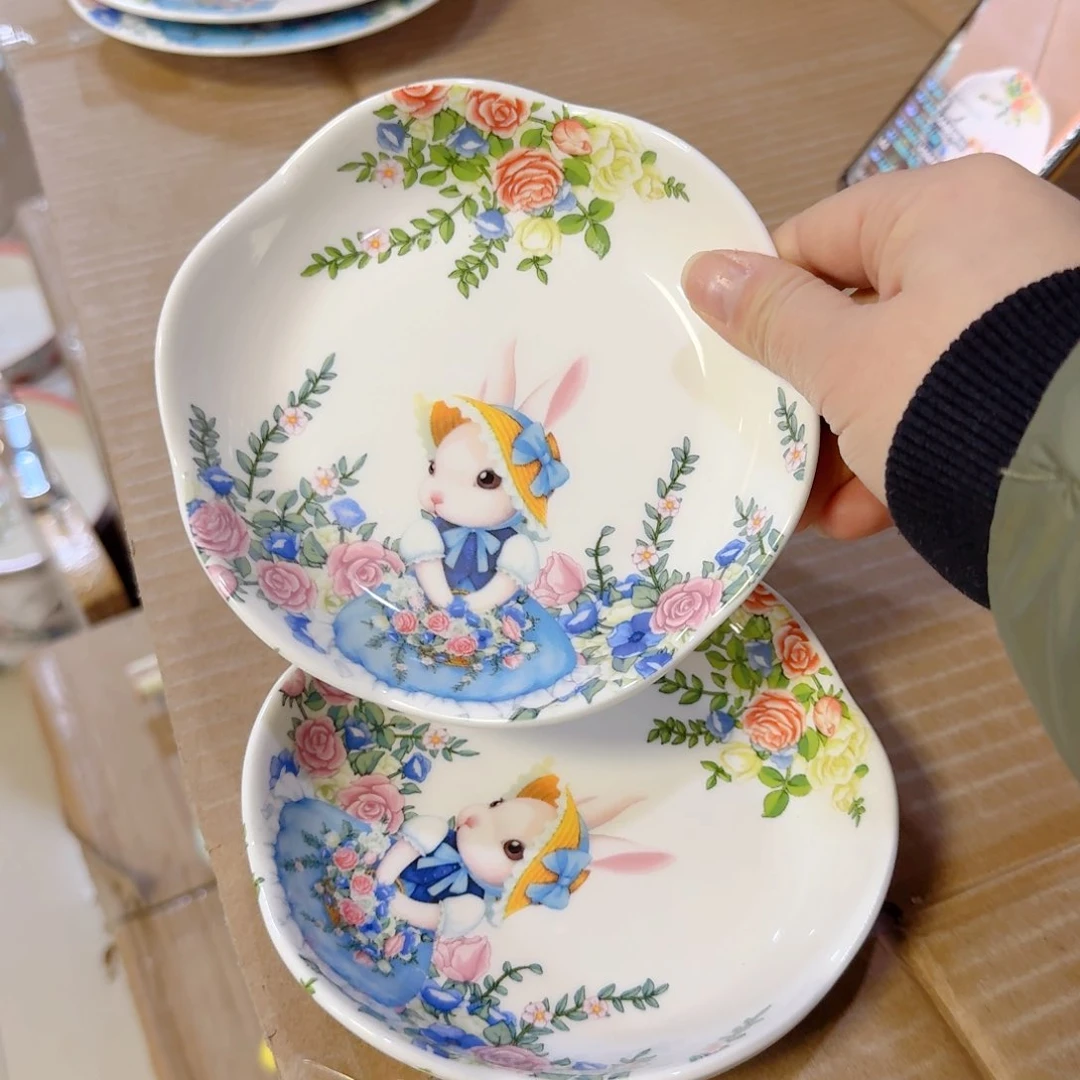 瓷5.5英寸南瓜兔小碟2只