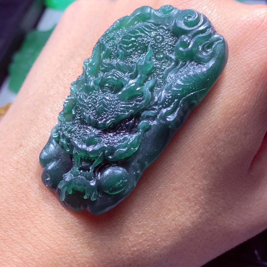 定制翡翠未镶嵌天然翡翠A货毛货挂件