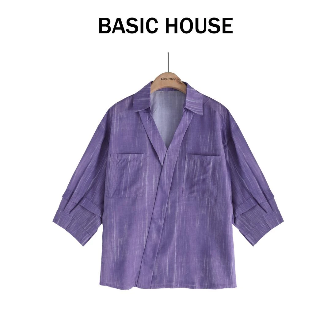 Basic House/百家好JH新款轻熟风气质显瘦时尚衬衫B1335B5MQ72