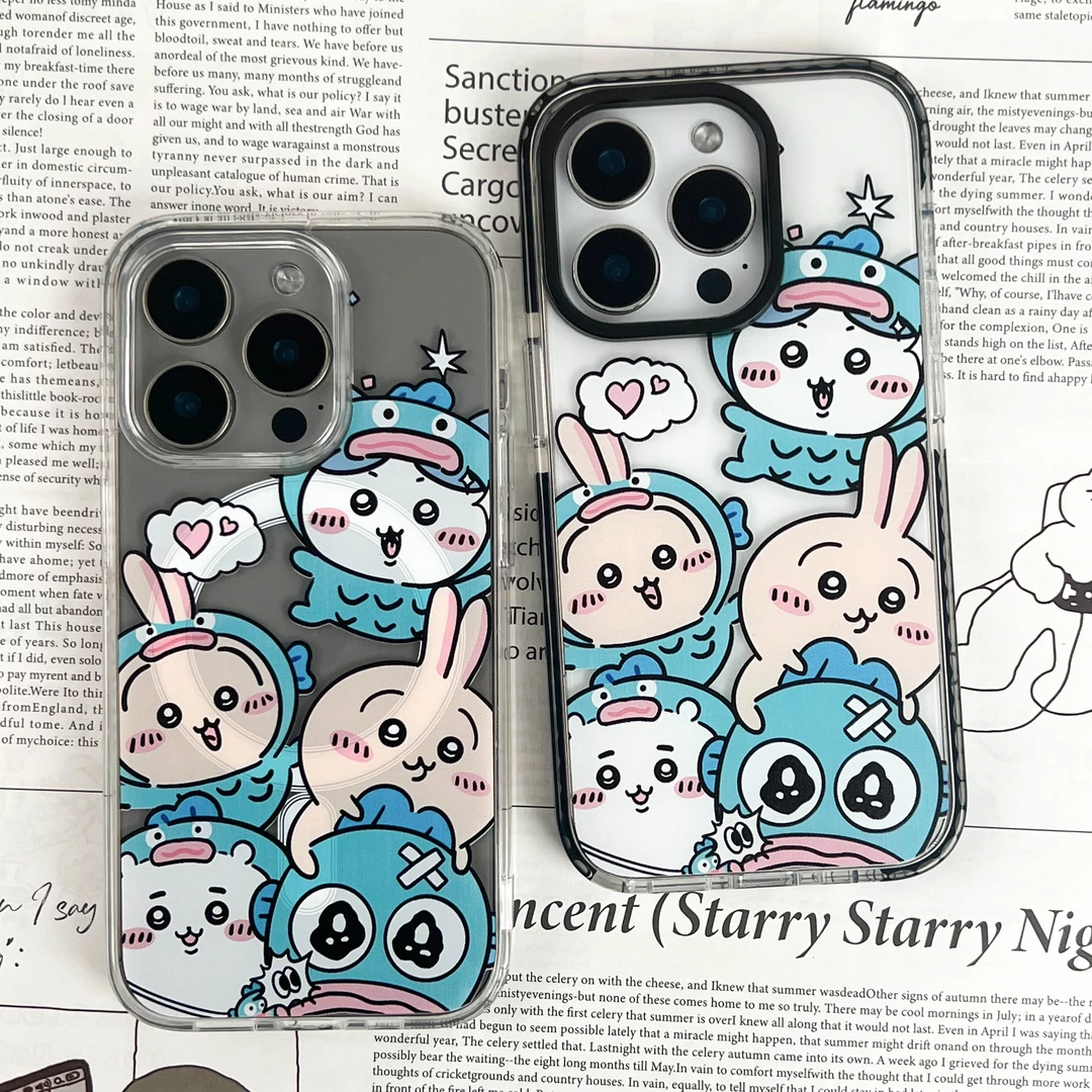 小丑鱼吉伊卡哇乌萨奇小八磁吸13/14/15/16promax适用苹果手机壳