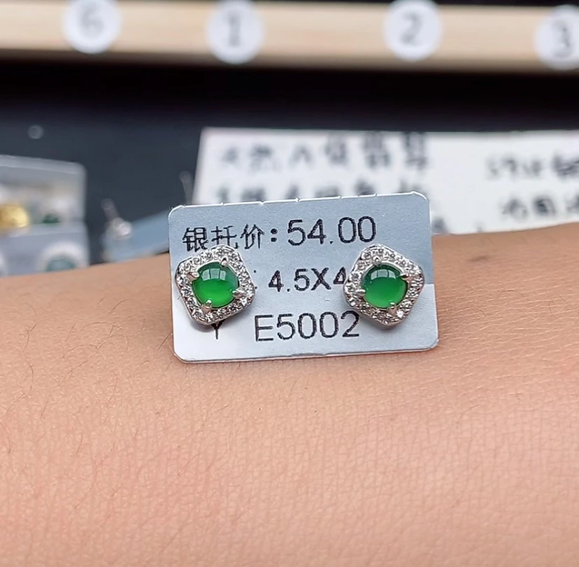 S925银镶嵌纯天然a货翡翠戒指（不含证书，需要请单拍证书链接）