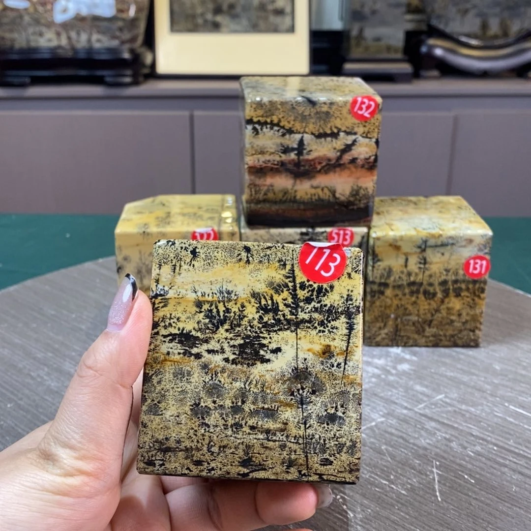 石材广西国画石草花石