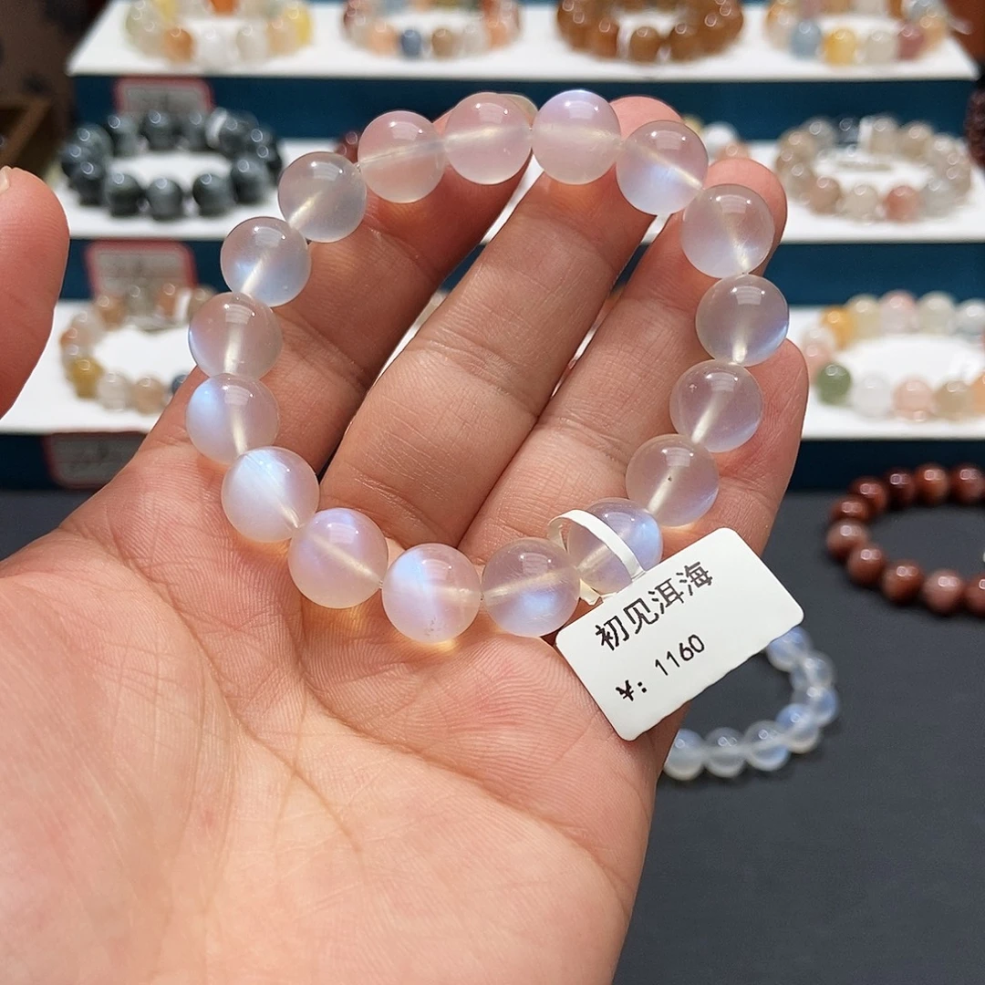 长石手链未镶嵌月光石11.3