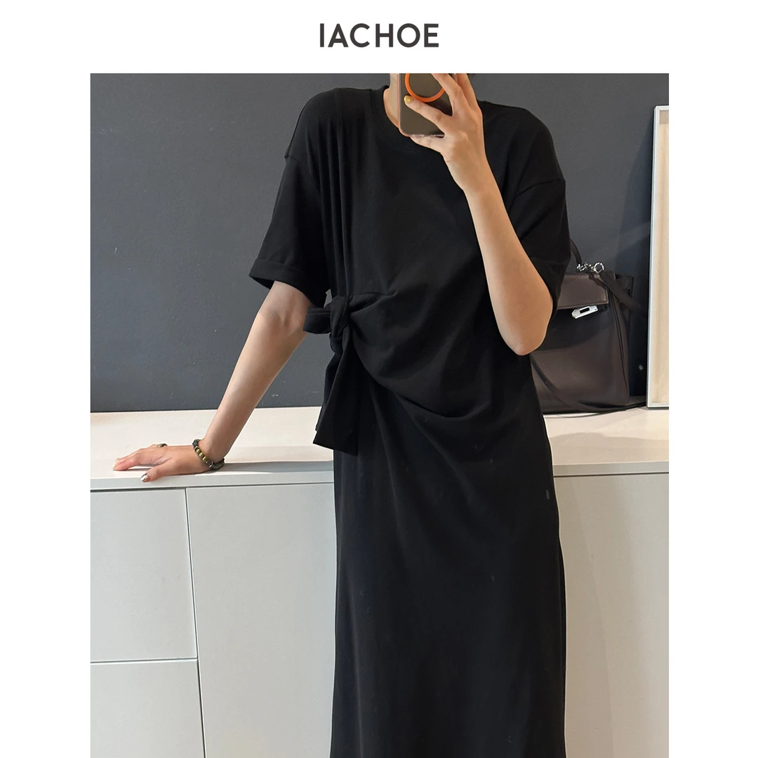 IACHOE不规则系结连衣裙3631516021
