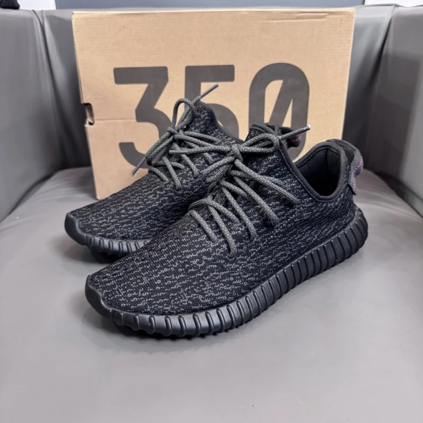 99新 adidas/阿迪达斯 43码 椰子350 黑武士 原盒98新 球鞋