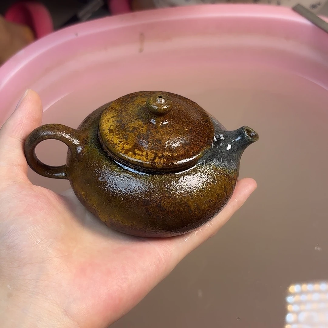 ꧁***꧂茶壶紫砂柴烧紫砂天青寒江