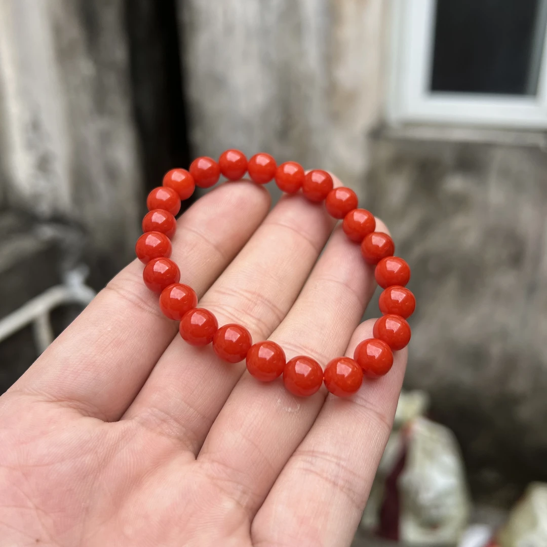 a713精品单圈红卡8mm手串项链时尚百搭