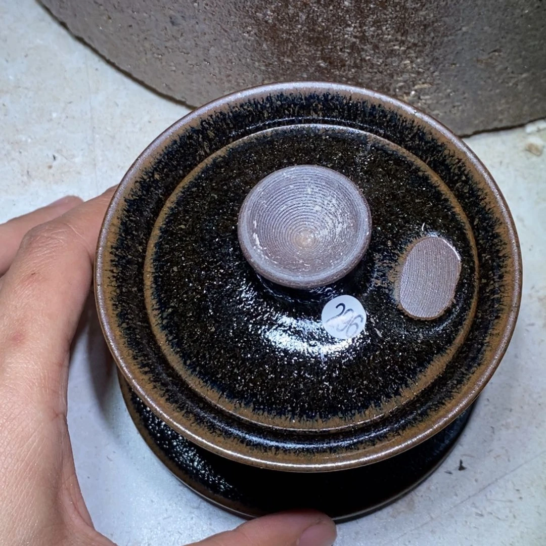茶盏老**影龙窑柴烧建盏296