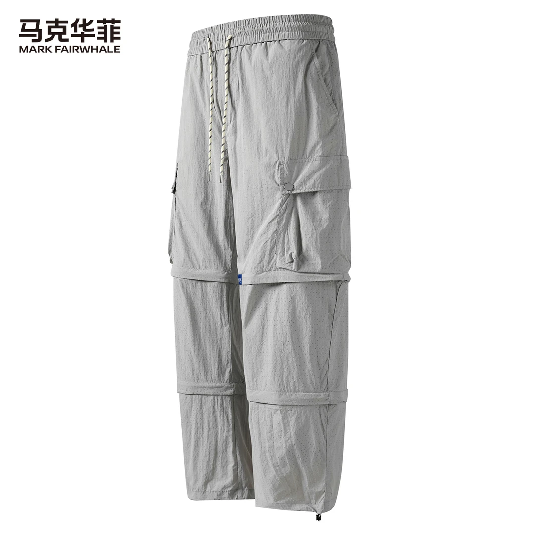 【工装款】马克华菲夏季新款男士休闲裤工装可拆卸薄款宽松运动裤