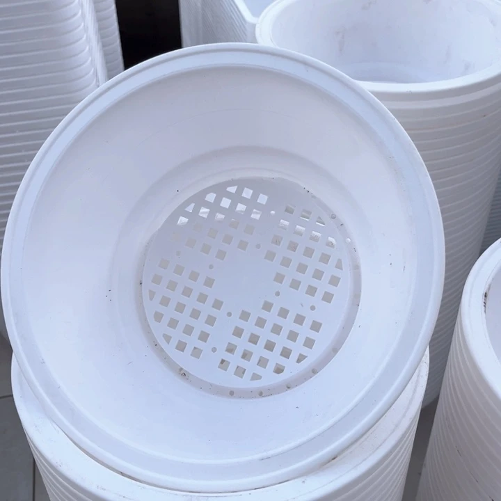 树脂白韩盆口22高9一组10