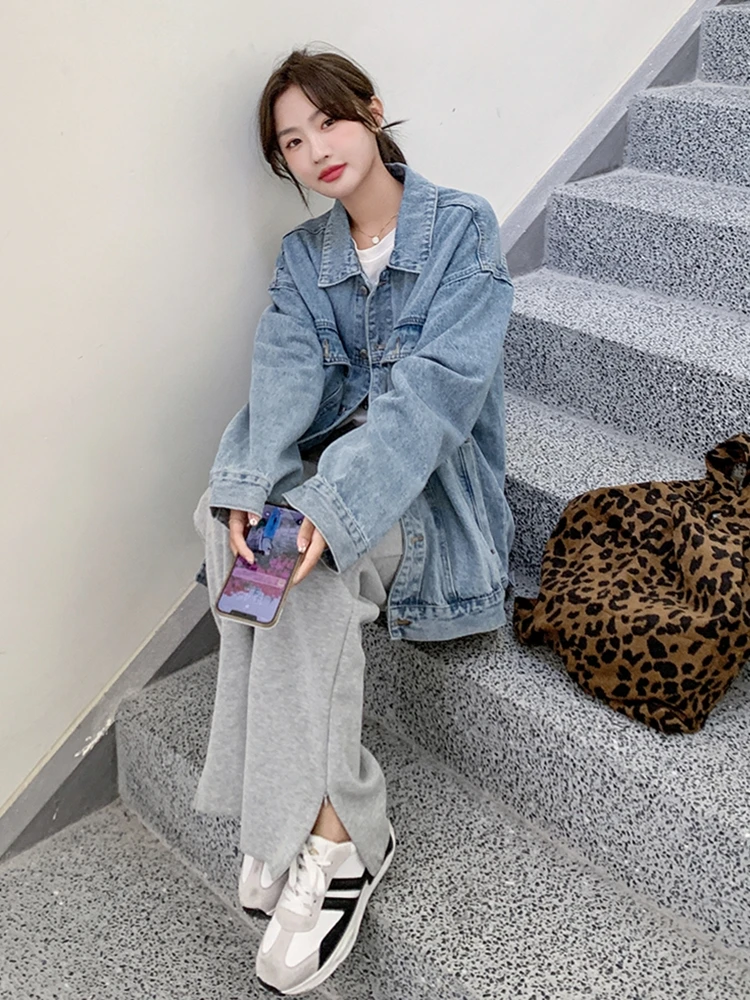 美式复古牛仔外套女春秋2025年新款韩系宽松显瘦休闲上衣