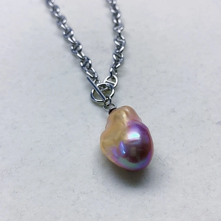 银S925镶嵌耳饰淡水珍珠