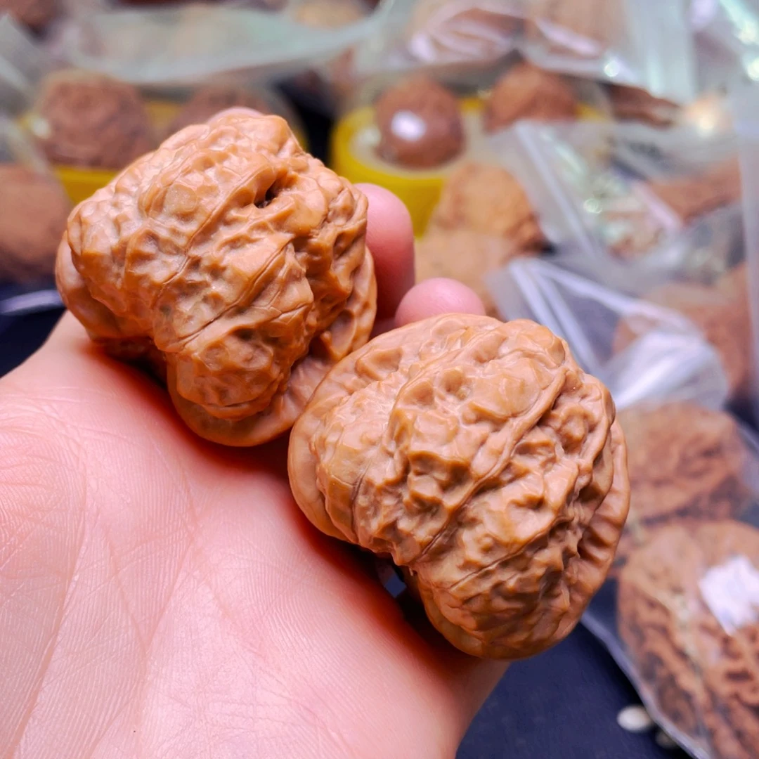 吊坠文玩核桃蛤蟆一对