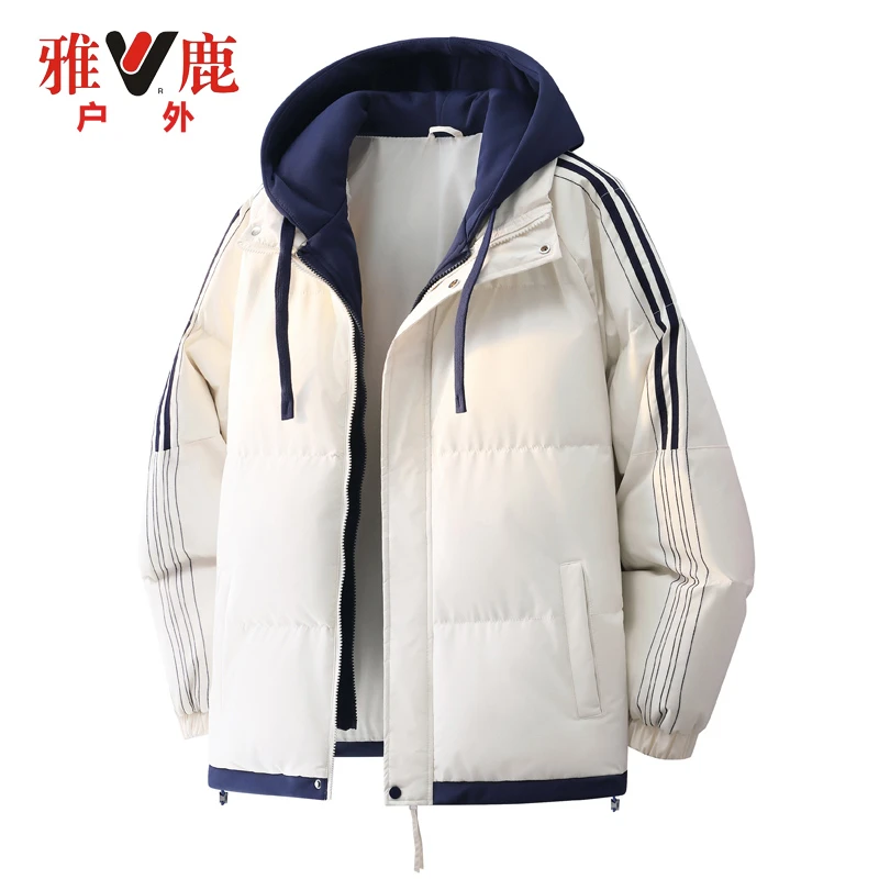 雅鹿户外保暖棉服棉衣加厚青少年棒球服情侣同款百搭冬季休闲外套