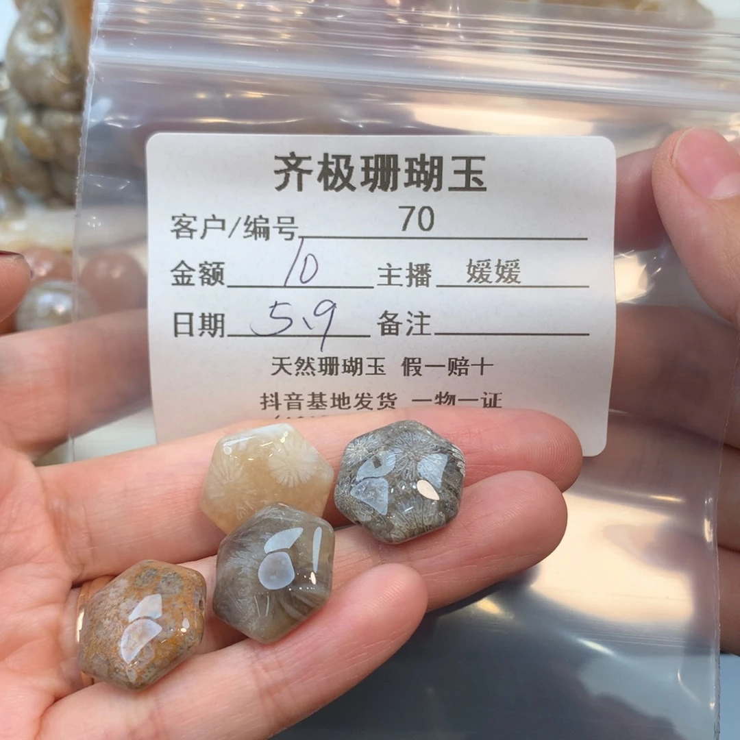 硅化珊瑚（珊瑚玉）未镶嵌颈饰宝**咪