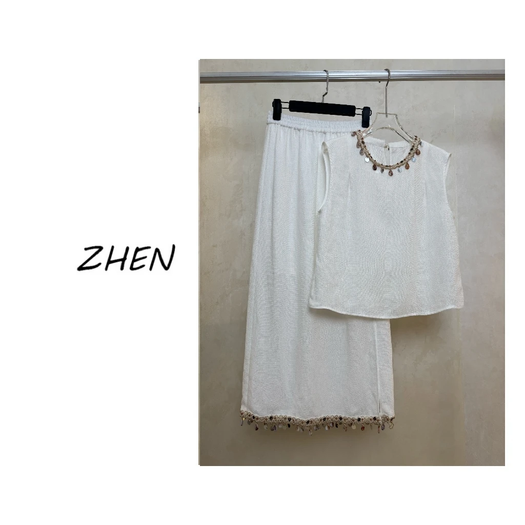 【ZHEN】25K00715 2025新款时尚气质显瘦小众设计师款时尚套装女