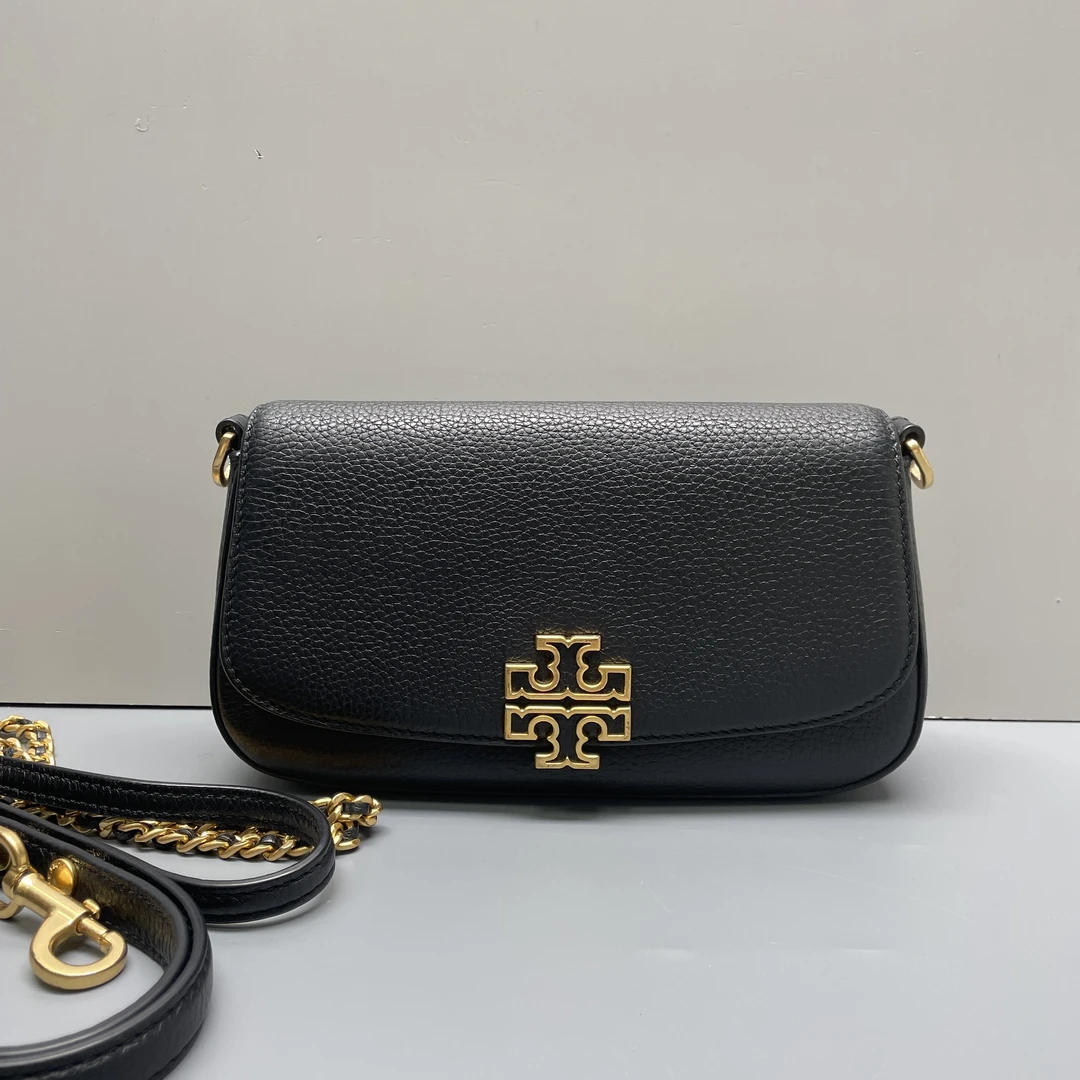 90新 TORY BURCH/汤丽柏琦 britten单肩斜挎包22*12*6cmMB121205