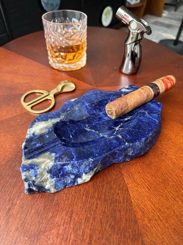 天然宝石大理石雪茄烟灰缸