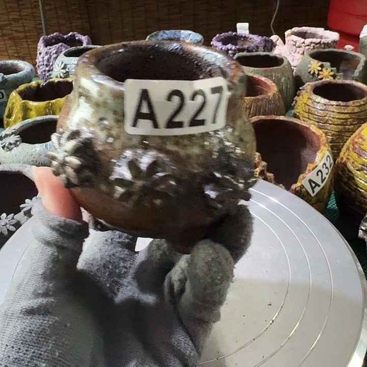 内口5高8粗陶手工