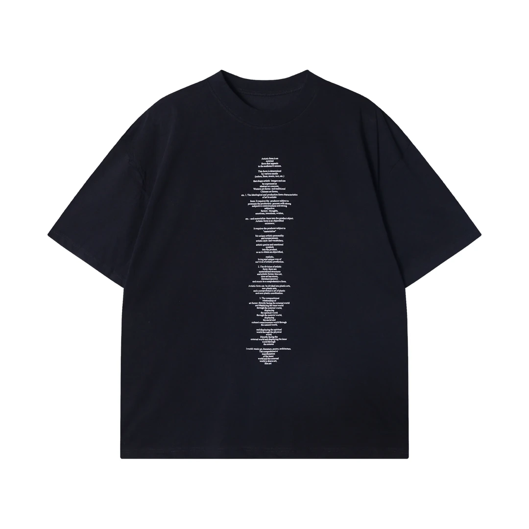 夏季高级感新款潮牌简约印花字母圆领短袖T恤休闲百搭情侣上衣