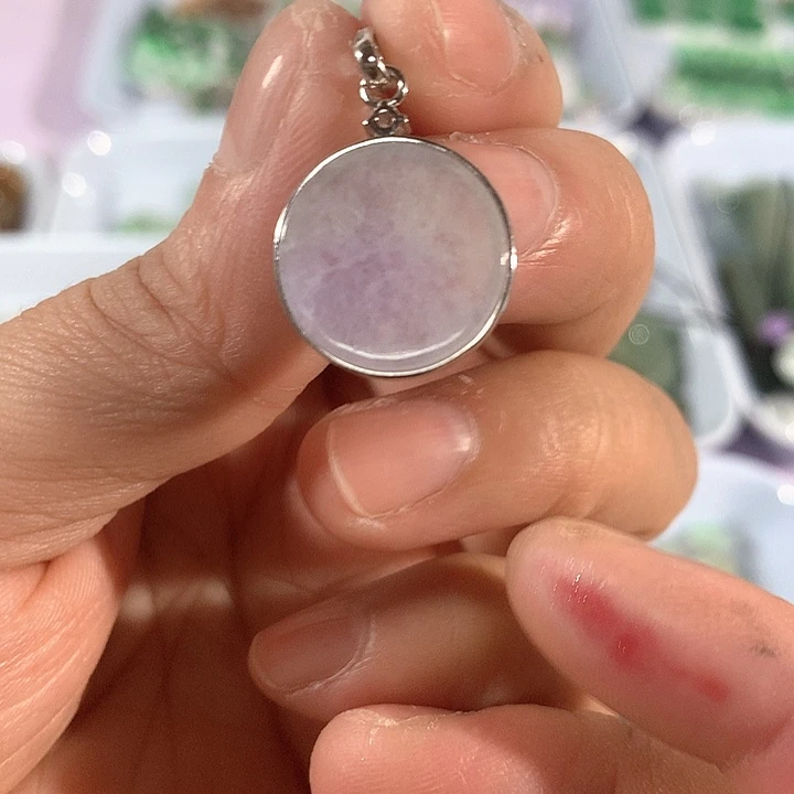 翡翠银S925镶嵌吊坠(不含链)吊坠