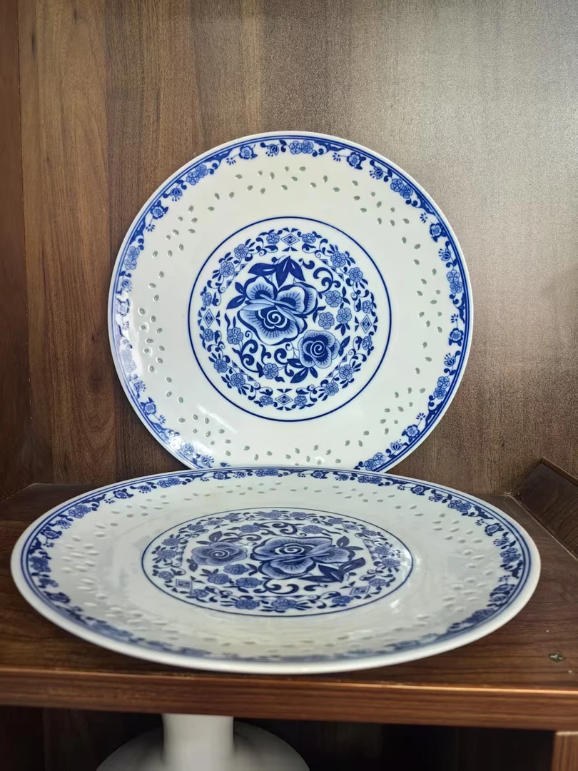 S23景德镇制 陶瓷大盘子两件