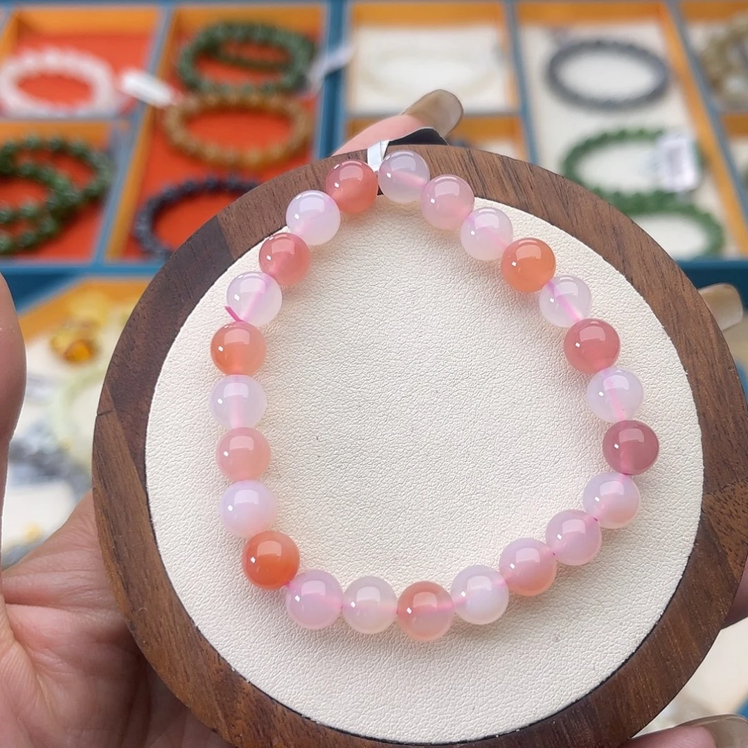 玛瑙/玉髓未镶嵌手串Z49卡7.8