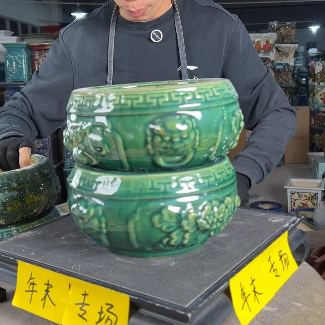 一风堂石湾花盆。高温裂微瑕788